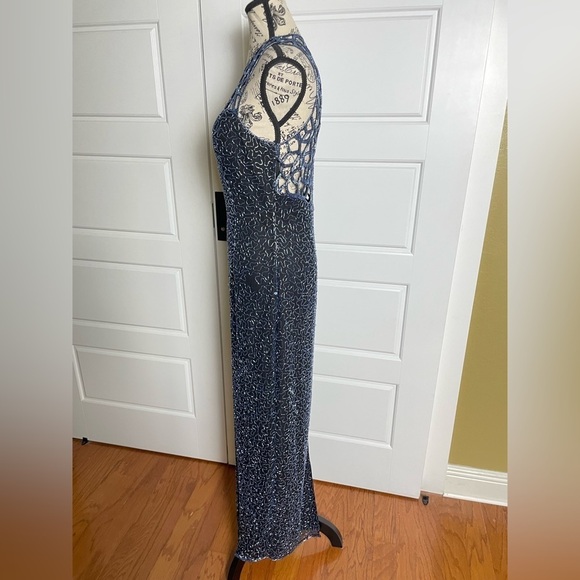 SCALA Vintage Silk Sequin Beaded Evening Gown - Picture 6 of 10
